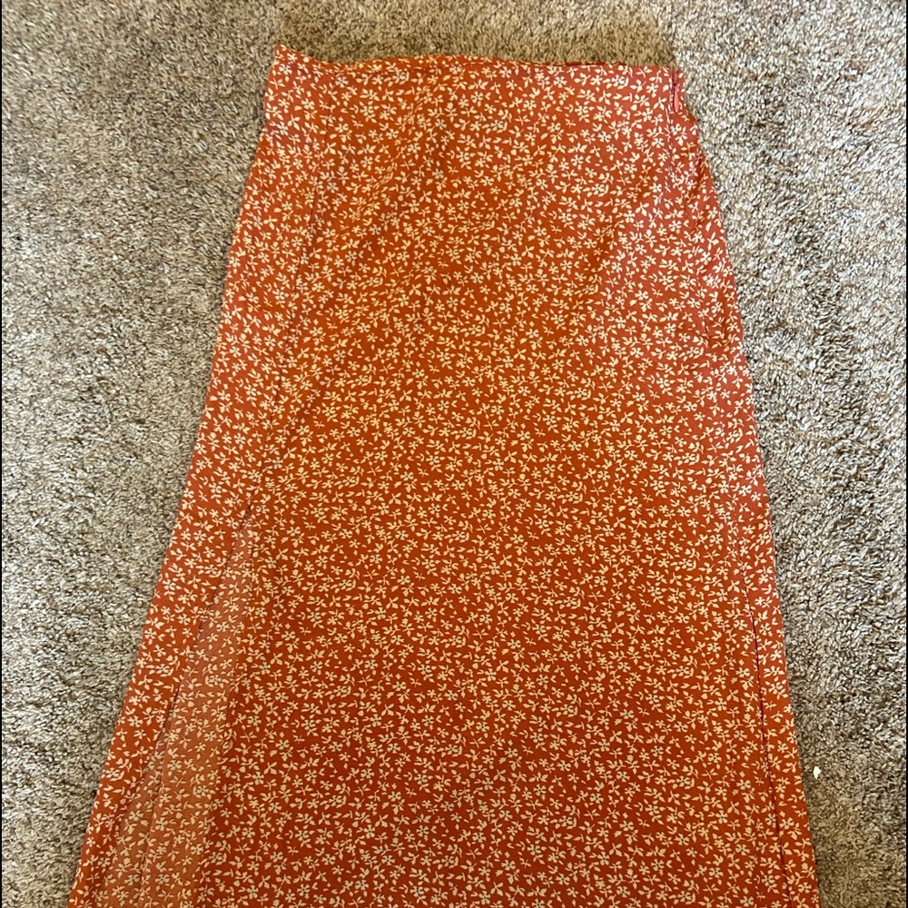 Floral orange skirt rarely worn